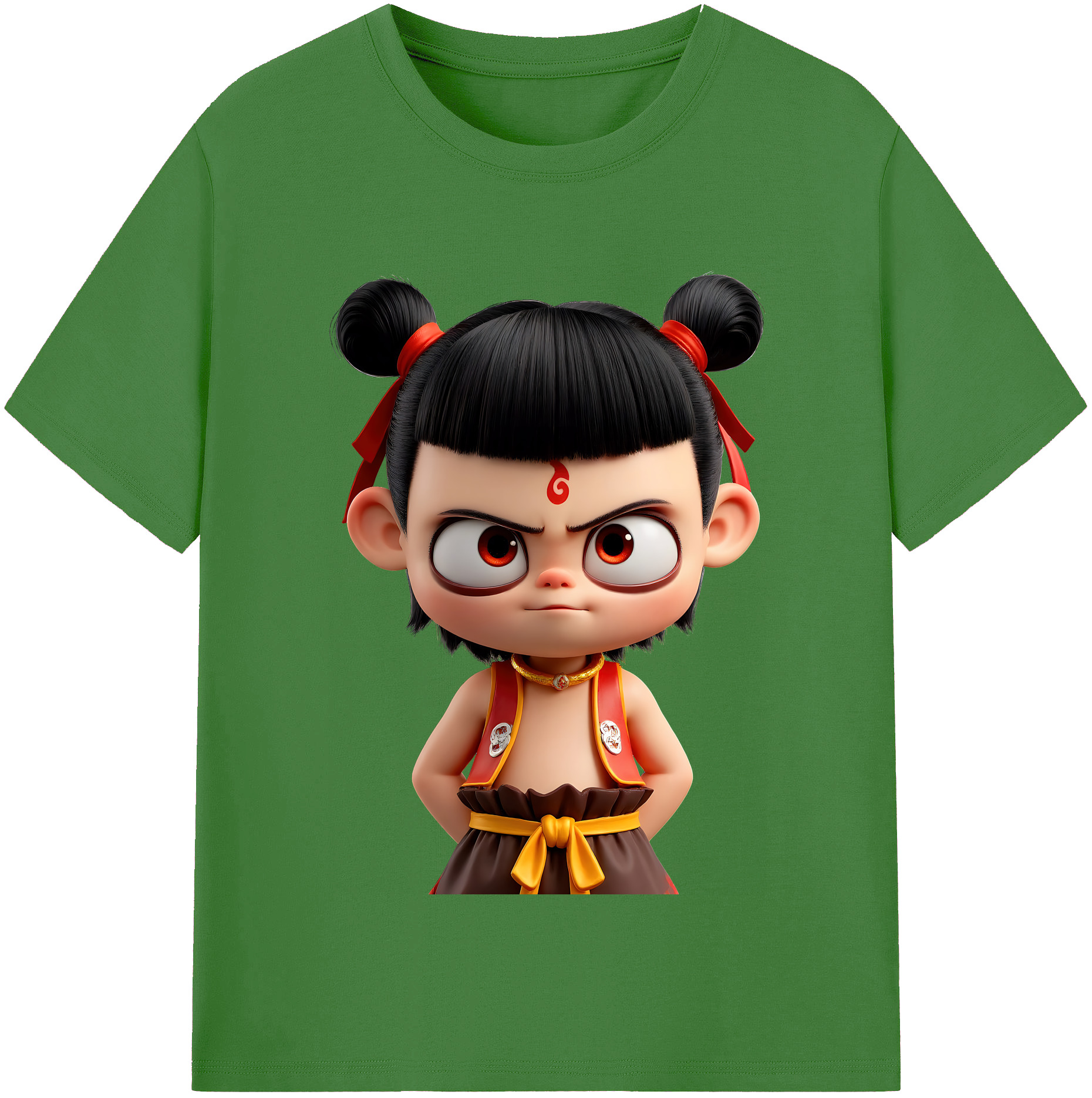 （画像用） Ne Zha 2 ナタ 魔童の大暴れ レディースカジュアルプリントTシャツ（綿100％）